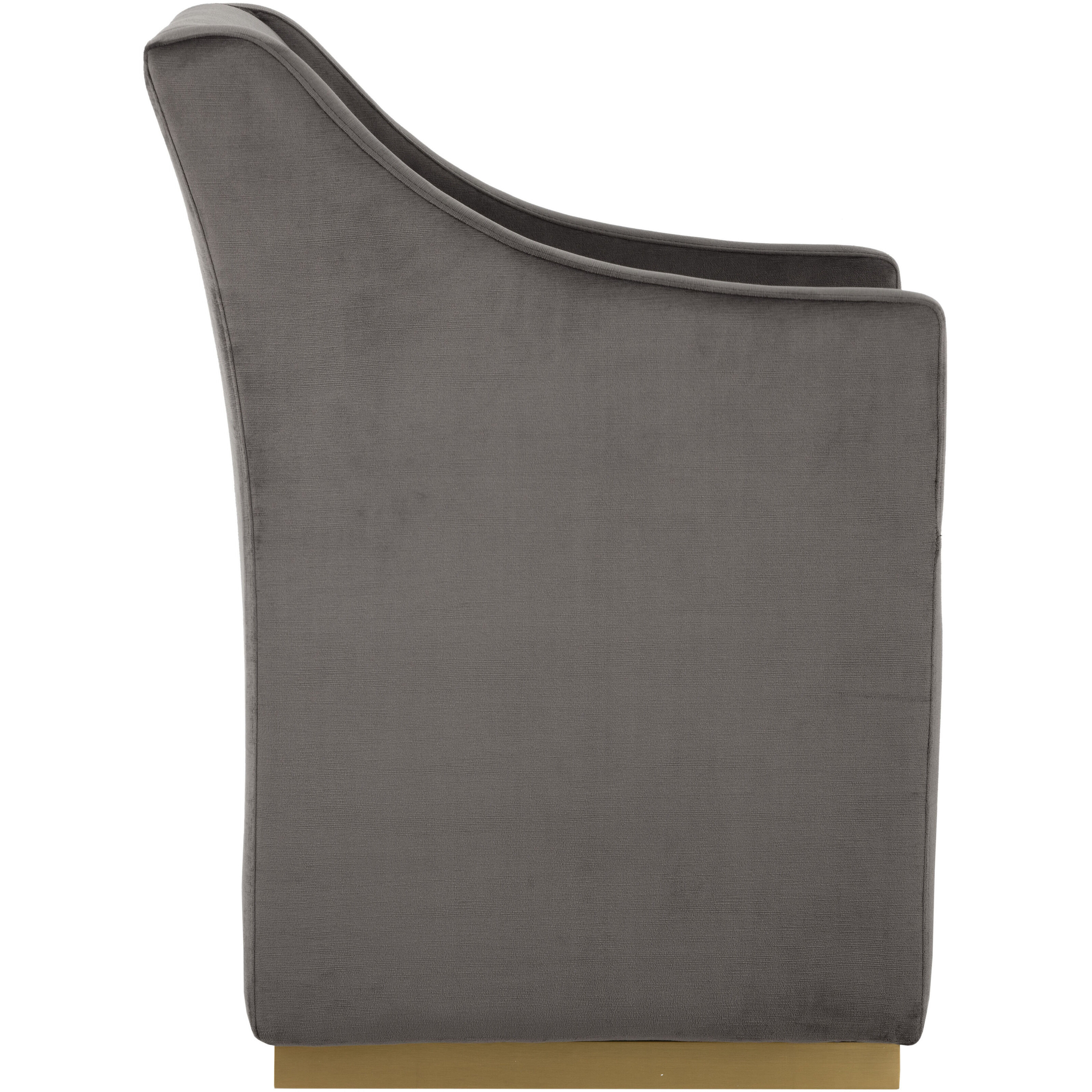 Zane Piccolo Pebble Wheeled Dining Armchair, Wheeled